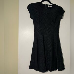 Candie's Black Mini Fit and Flare Dress Crew Neck